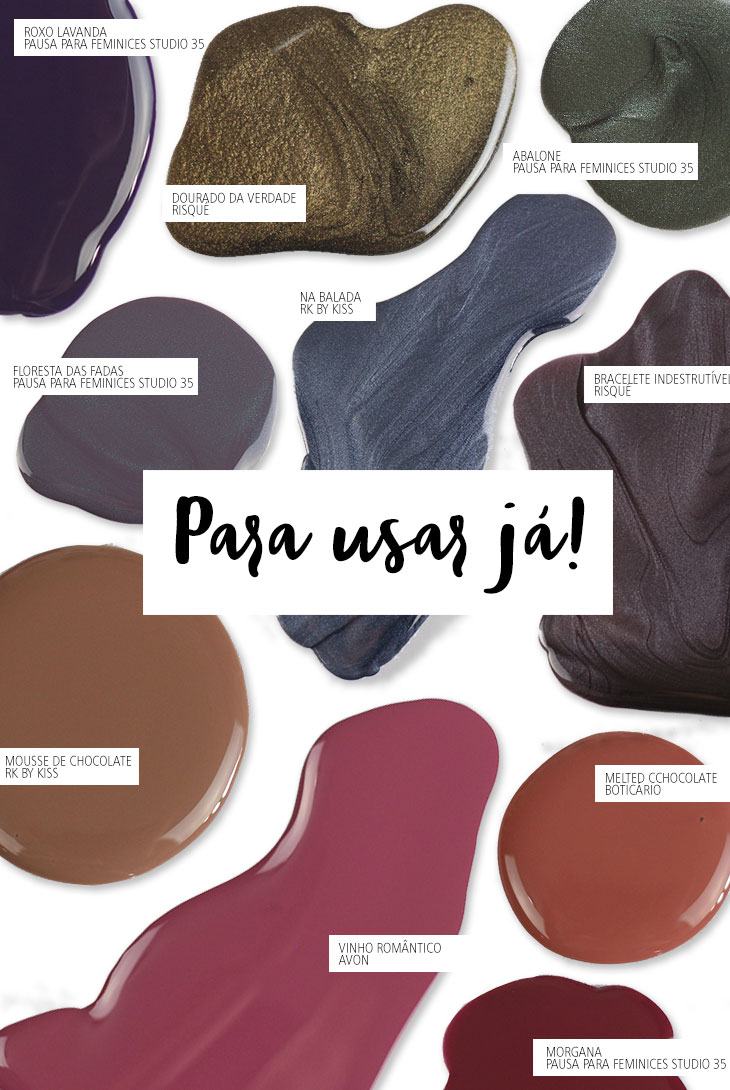 10 cores de esmaltes para usar já!