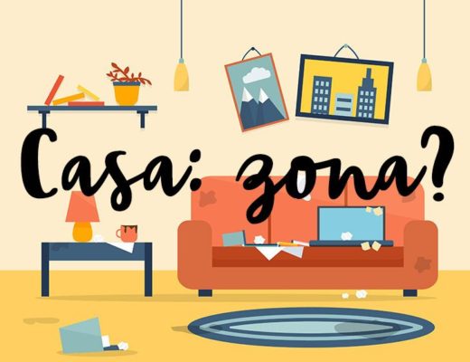 a casa está uma zona