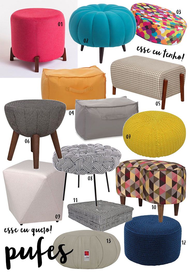 seleção de pufes