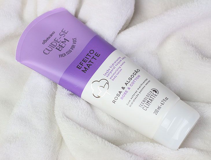 Hidratante corporal Rosa & Algodão Efeito Matte O Boticário