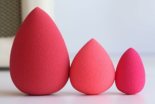 esponjas para aplicação de maquiagem