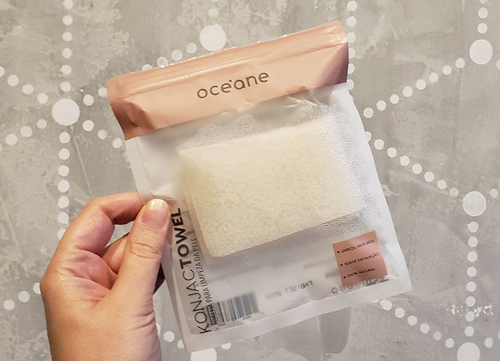Testei a Konjac Towel: toalha para limpeza de pele da Océane