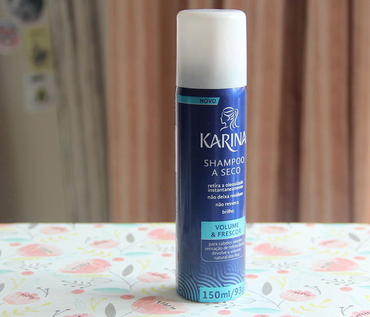 Shampoo a seco Karina testei a versão Volume & Frescor