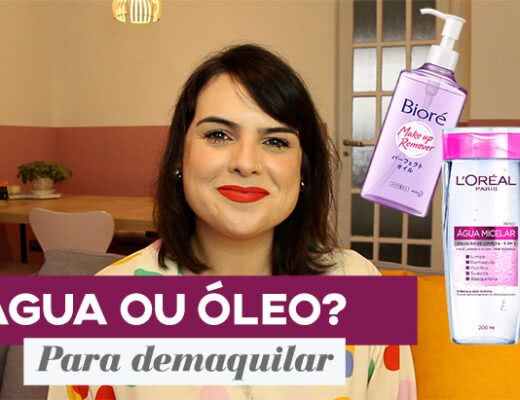água micelar ou óleo de limpeza