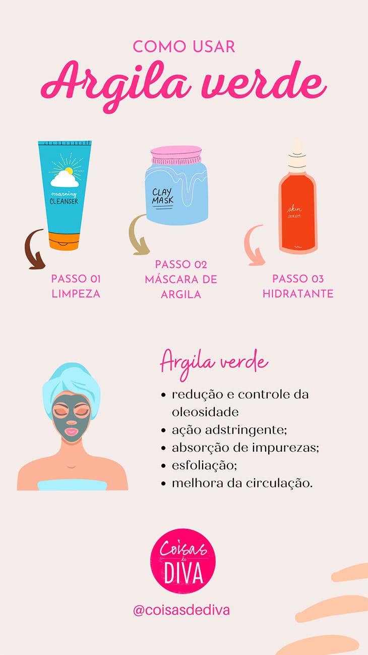 Tutorial: rotina de skincare com argila verde para pele oleosa