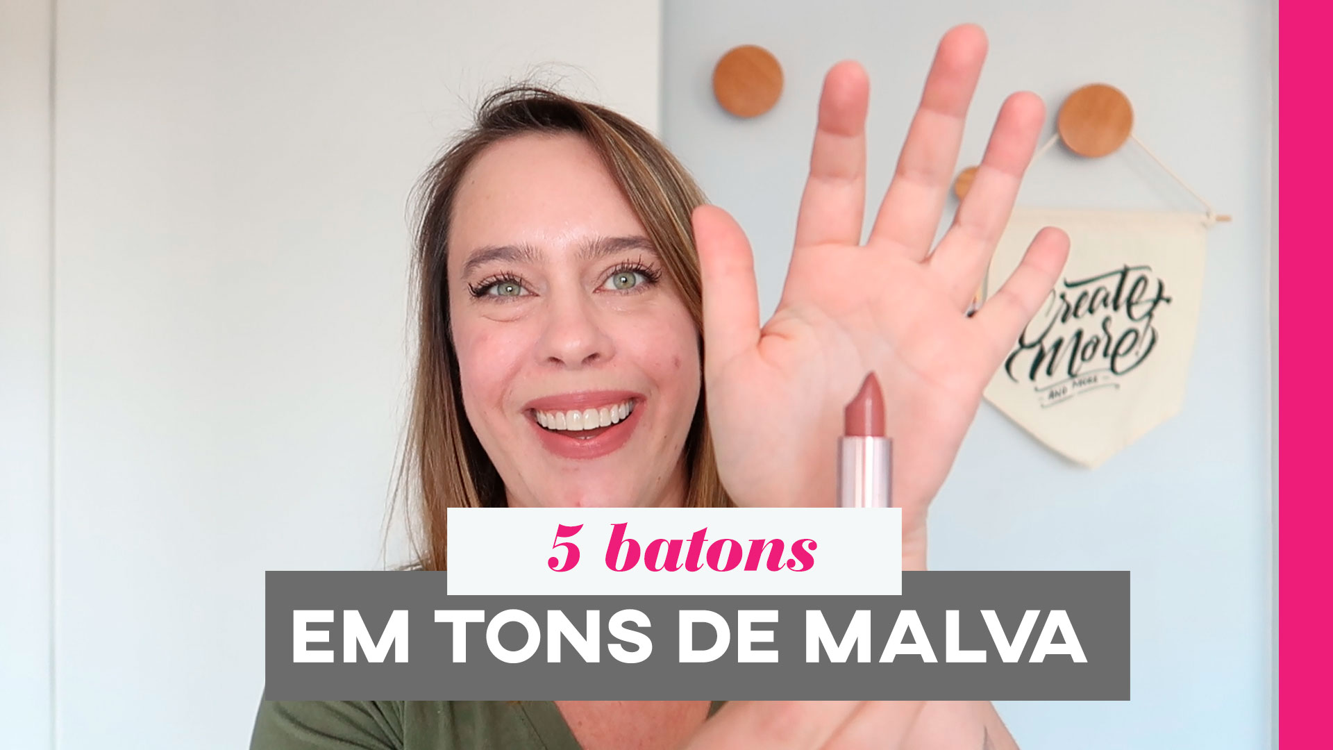 5 cores de batons em tons de malva