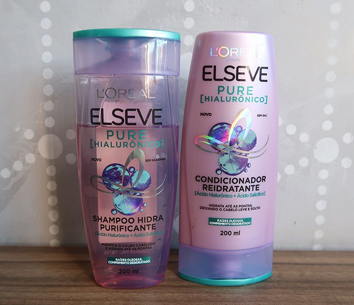 Shampoo e condicionador Elseve Pure Hialurônico