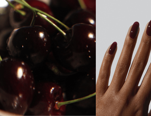 unhas dark cherry