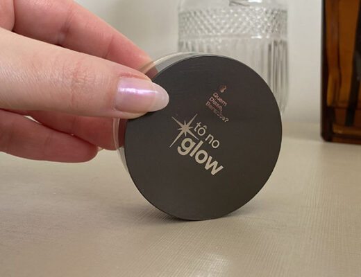 pó solto com brilho